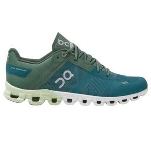 On Running Men's Cloud Running Shoe in Teal and Forest Green